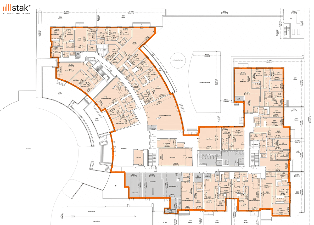 RICS-compliant floorplan verified by Stak, illustrating accurate building measurements and spatial data